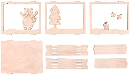 Rayher Holzbau 46599505 3D Winter Bear Motif Frame FSC Mix Credit Natural 15.5 x 12.5 cm Depth 3.8 cm 12-Piece for Crafts and Painting 1 Set - Image 2