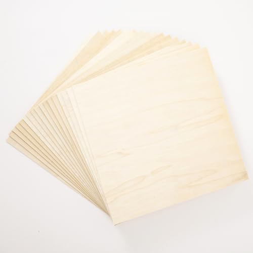 30 Pack Basswood Sheets 12"x12"x1/8", 3mm Basswood for Laser Cutting, Thin Plywood Board Unfinished Wood for Crafts, DIY Architectural Models Making, Wooden Engraving, Wood Burning Product. - Image 4