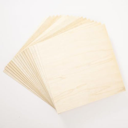 30 Pack Basswood Sheets 12"x12"x1/8", 3mm Basswood for Laser Cutting, Thin Plywood Board Unfinished Wood for Crafts, DIY Architectural Models Making, Wooden Engraving, Wood Burning Product. - Image 4