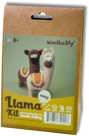 Woolbuddy Needle Felting Starter Kit (Llama) for Beginner & Adult with Tool - Image 2