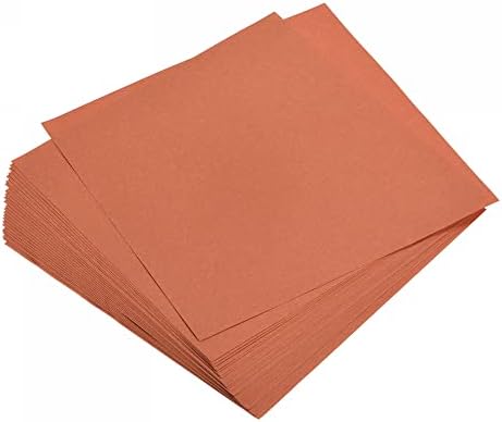 MECCANIXITY 25 Sheets Origami Paper Double Sided Dark Orange 6x6 Inch Square Sheet for Art Craft Project, Beginners, Gifts Decor by MECCANIXITY