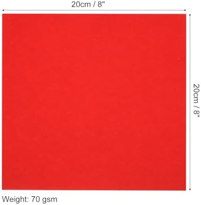 MECCANIXITY 100 Sheets Origami Paper Double Sided 8x8 Inch(20x20cm) Square Sheet for Art Craft Project, Beginners, Gifts Decor, Bright Red - Image 2