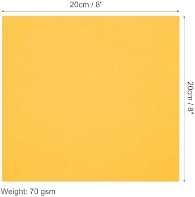 MECCANIXITY 100 Sheets Origami Paper Double Sided 8x8 Inch(20x20cm) Square Sheet for Art Craft Project, Beginners, Gifts Decor, Gold - Image 2