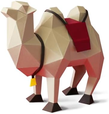 Camel 3D Origami Paper Craft Kit, Creative Handmade Paper Sculpture Art for Home Decor, Unique Pre-Cut DIY Cute Animal Models Papercraft Set, Present for Teens & Adults by Unknown