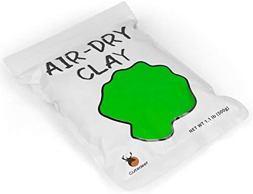 Cutedeer Green Air Dry Clay, 1.1lb Foam Modeling Clay, Soft Squishy Molding for Kids Adults, Arts & Crafts Project Slime Supplies(1.1lb - 1 Pack, Green) - Image 6