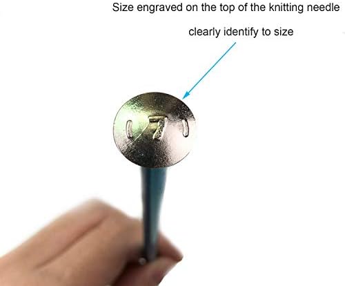 Weabetfu Aluminum Metal Knitting Needle,Colored Straight Single Pointed,10-inch Length for Handmade DIY Knitting,Size US 7(4.5mm) - Image 2