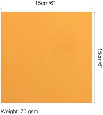MECCANIXITY 50 Sheets Origami Paper Double Sided Fluorescent Orange 6x6 Inch Square Sheet for Art Craft Project, Beginners, Gifts Decor - Image 2