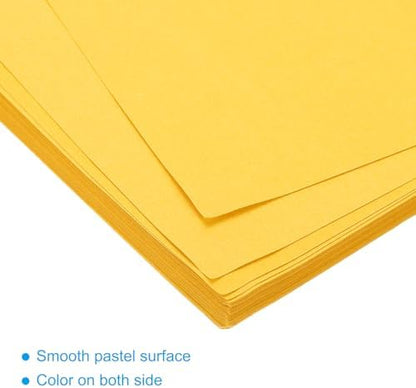 MECCANIXITY 50 Sheet Origami Paper Double Sided Cream Golden Yellow 11.7 x 8.3 Inch Square Sheet for Art Craft Project, Beginners, Gifts Decor - Image 4