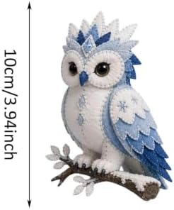 ROTORS Arctic Winter Guardians DIY Patchwork Kit, Pre Cut Felt Animal Sewing Kit, 3D Stuffed Creature Craft Set, Handmade Home Decor Gift for Beginners (Blue-B) - Image 2