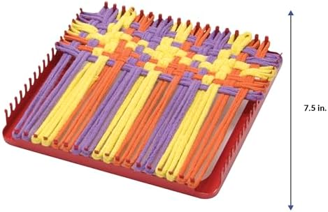 Schylling Metal Pot Holder Loom Kit - Classic Durable Weaving Frame to Make Pot Holders - Includes Loom, Hook, Instructions, and 80 Colorful Cotton Loops - Ages 5 and Up - Image 4