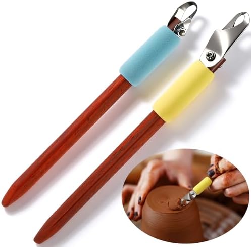 Leriton 2 Pack Clay Carving Tools Pottery Scrapers, Set 4, Colorful by Leriton
