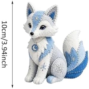 ROTORS Arctic Winter Guardians DIY Patchwork Kit, Pre Cut Felt Animal Sewing Kit, 3D Stuffed Creature Craft Set, Handmade Home Decor Gift for Beginners (Blue-F) - Image 2