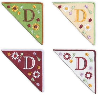 Personalized Embroidered Corner Mark, 4 Pack, Finished Initial Felt Bookmark Corner, Gift for Book Lover by Unknown