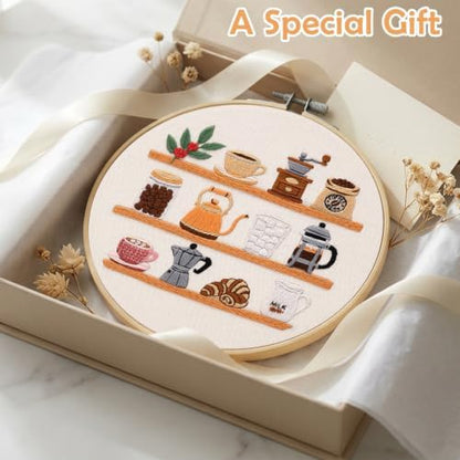 Nuberlic Coffee Bar Embroidery Kit for Beginners - Image 6