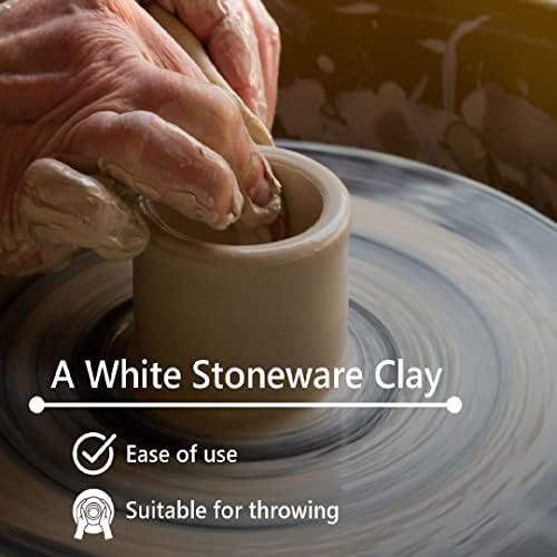 Old Potters Mid High Fire White Stoneware Clay for Pottery | Cone 6-10 | Ideal for Wheel Throwing, Hand Building, Sculpting | Great for All Skill Levels | Greenware Clay, 25 lbs. - Image 5