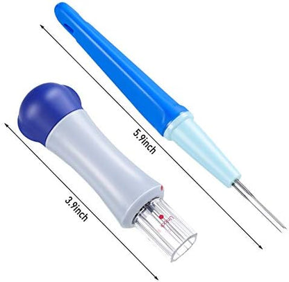 WILLBOND 2 Pack Needle Felting Tool Pen with 3 Needles Punch Style Tool with 7 Barbed Wool Accessories Wool Needle Felting for DIY Patchwork and Craft Making Felt - Image 2