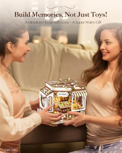 Vaki Vaki 2026 New DIY Miniature House Kit, Book Nook Puzzle with LED Light - Image 6