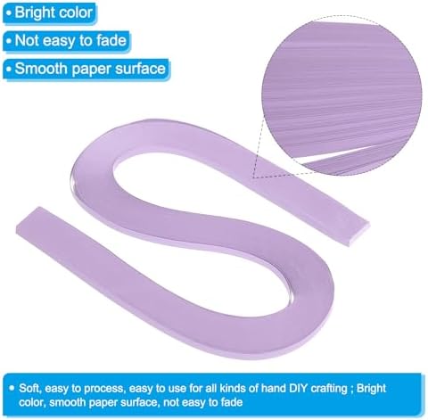 PATIKIL 120pcs Quilling Strips Paper 3/16"(5.2mm) 21"(54cm) Origami Paper Quilling Strip for Art DIY Hand Craft Christmas, Light Purple - Image 3