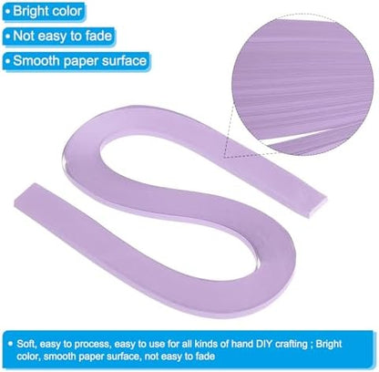PATIKIL 120pcs Quilling Strips Paper 3/16"(5.2mm) 21"(54cm) Origami Paper Quilling Strip for Art DIY Hand Craft Christmas, Light Purple - Image 3