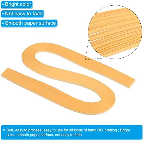 PATIKIL Quilling Strips Paper 120pcs 1/8"(3mm) 54cm Origami Paper Quilling Strip for Art DIY Hand Craft Christmas Olive Yellow - Image 3