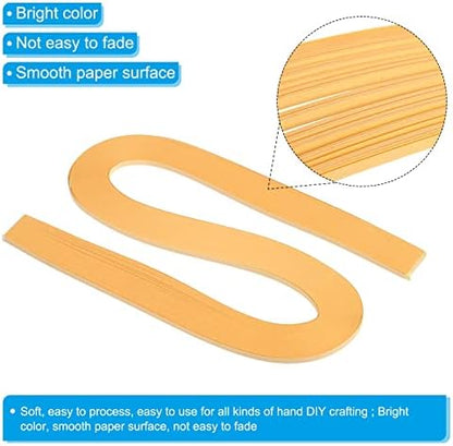 PATIKIL Quilling Strips Paper 120pcs 1/8"(3mm) 54cm Origami Paper Quilling Strip for Art DIY Hand Craft Christmas Olive Yellow - Image 3