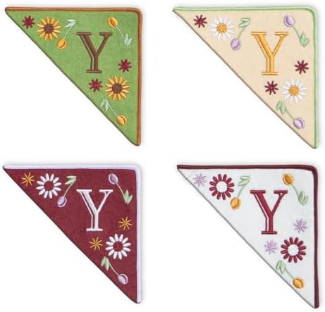 Personalized Embroidered Corner Mark, 4 Pack, Finished Initial Felt Bookmark Corner, Gift for Book Lover by Unknown