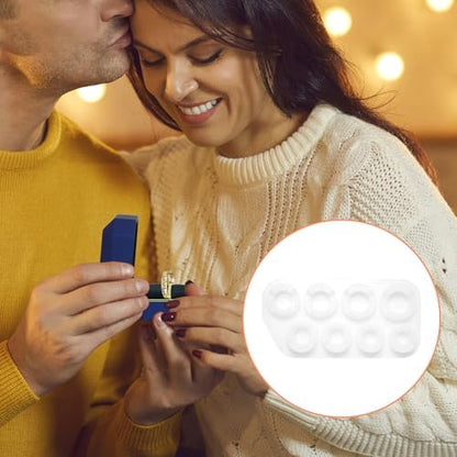 4 Pcs Resin Ring Molds,Silicone Resin Rings Making Kit,Round Pendant Jewelry Casting Mold for DIY Earrings Necklace Pendants Keyrings Crafts Decorations Making (8 Different Sizes) - Image 4