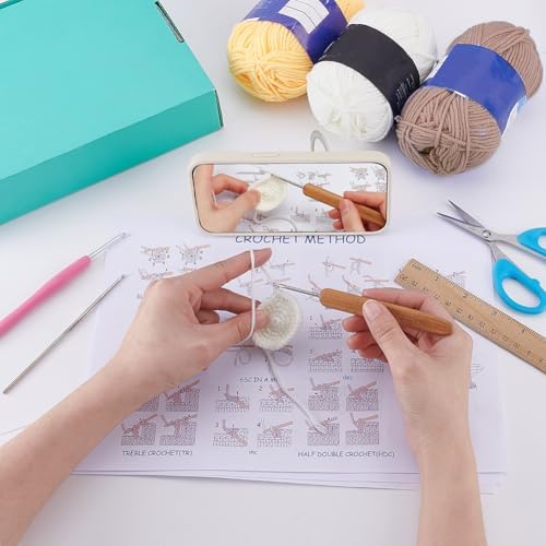 ORIGACH DIY Daisy Crochet Bag Kit for Beginners Adults, Crochet Granny Square Bag Kit with Instruction Video Tutorials, Khaki - Image 4