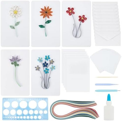 WEBEEDY Paper Quilling Kits DIY Quilling Card Making Kits Quilling Kit for Adults with 36 Colors Strips,Quilling Tools and Supplies,DIY Design Drawing Handcraft for Christmas Invitation Greeting Gift by WEBEEDY