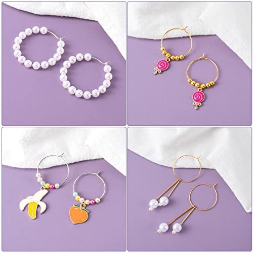 OIIKI 300PCS Earring Beading Hoops, 25mm Gold/Silver Plated Findings - Image 7