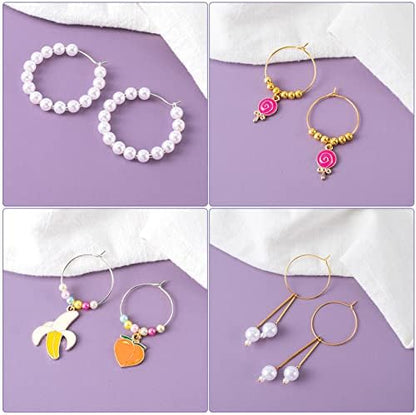 OIIKI 300PCS Earring Beading Hoops, 25mm Gold/Silver Plated Findings - Image 7