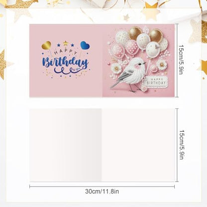 FRANDEK 6pcs Birthday Party DIY Diamond Art Greeting Cards for Adults - Image 4