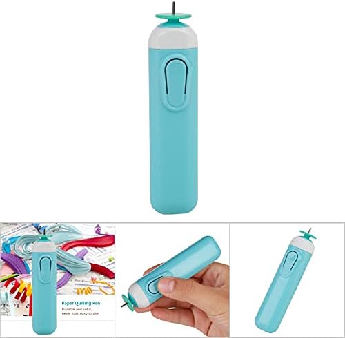 Kits for Adults,Battery Operated Quilling Tool,Electric Quilling Tool,Electric Quilling Tool Electric Slotted Paper Crafts Quilling Tool Origami Winder Steel Curling Pen (Blue) - Image 6