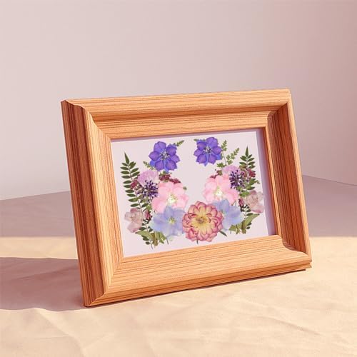 50Pcs Dried Pressed Flowers Resin Mould Real Pressed Flowers Natural Dry Leaves Bulk Mixed Colorful Daisy Herbs Kit with Tweezers for Scrapbooking DIY Candle Jewelry Crafts Making Nails(Purple) - Image 4