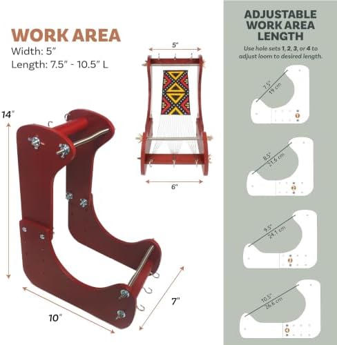 The Beadsmith Original ComfortLoom, Adjustable Standing Bead Loom - Image 5