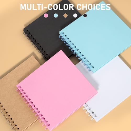 GOTIDEAL 8 x 8 Inch Scrapbook Album with Metallic Markers, Pink, 40 Pages - Image 7