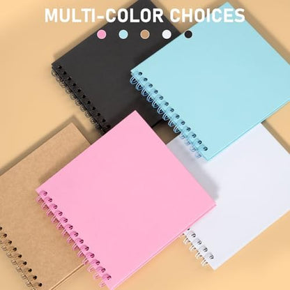 GOTIDEAL 7 x 7 Inch Scrapbook Album with Metallic Markers, Blue, 40 Pages - Image 7