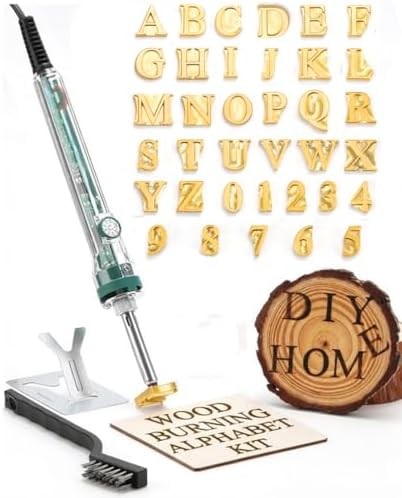1/2" Wood Burning Letter Kit, 36Pcs Alphabet and Number Branding Iron by Arokimi
