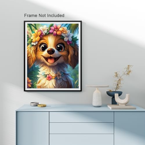 Natuyalo Paint by Numbers Kits for Adults Beginner Animal, Flowers and Dog DIY Art Crafts Kits on Canvas, 3 Brushes and Acrylic Paint for Home Wall Decor 16x20 inch (Without Frame) - Image 3
