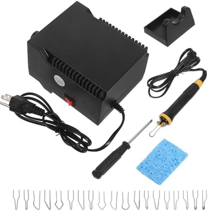 DIYEAH 1 Set Pyrography Tool Kit: 60W Wood Burner Digital Display & Adjustable Temperature - Professional Wood Burning Tool Set for Beginners with Pens Tips and Accessories by DIYEAH