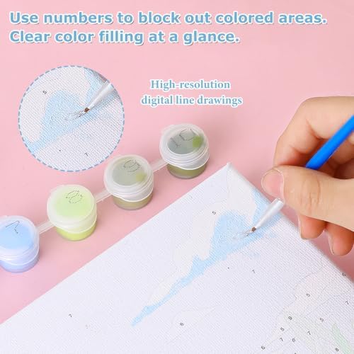 Flower Paint by Number for Adults, Paint by Numbers Kit for Adults 8x12 in - Image 5
