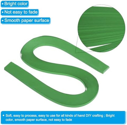 PATIKIL 120pcs Quilling Strips Paper 3/16"(5.2mm) 21"(54cm) Origami Paper Quilling Strip for Art DIY Hand Craft Christmas, Forest Green - Image 3