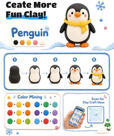 JUPITEARTH Air Dry Clay for Kids, 108 Colors Modeling Clay Kit - Image 4