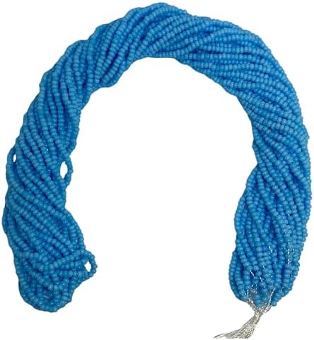 11/0 Glass Seed Beads, 12 String Hanks, Small Craft Beads, 2 mm (Blue) by Unknown