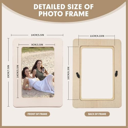 8 Packs DIY Mosaic Frame Craft Kit for 4*6 Photo,Wooden Picture Frames Kit - Image 2