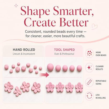 QAUUHJL 3D Print Clay Ball Maker Gel Bead Roller for Nails, Four Sizes Kit - Image 4