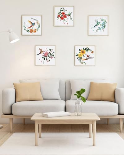 ERKOON 5 Sets Embroidery Kit for Beginners Adult Hummingbird Cross Stitch - Image 4