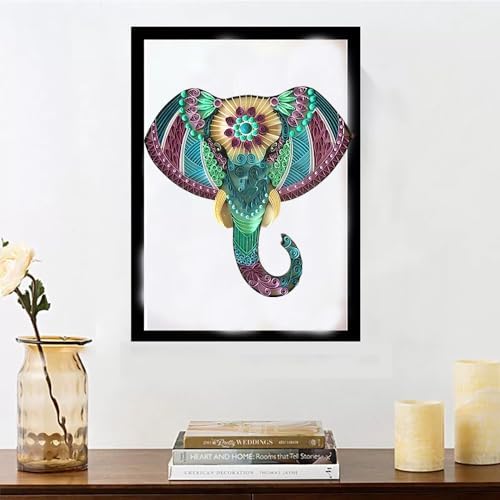 Elephant Paper Quilling Kit Paper Quilling Adult Craft Great for DIY Craft Workshop, Home Decoration,Birthday Gift,Adult Friend interaction.It's Suitable for Adult and Craftsmen.Creative Stress Reliee - Image 5