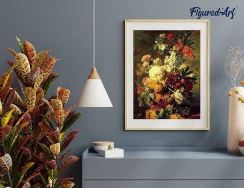 Figured'Art Paint by Numbers Kit for Adults Flowers from France 16"x20" - Craft Art Painting DIY Kit Rolled Canvas Without Frame - Image 4