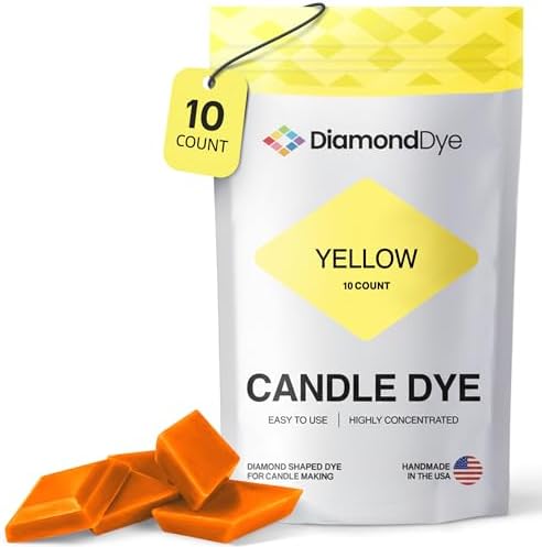 Yellow Candle Dye Chips, Soy & Paraffin Candle Making, 10 Pack by Reddig-globyDiamondDye